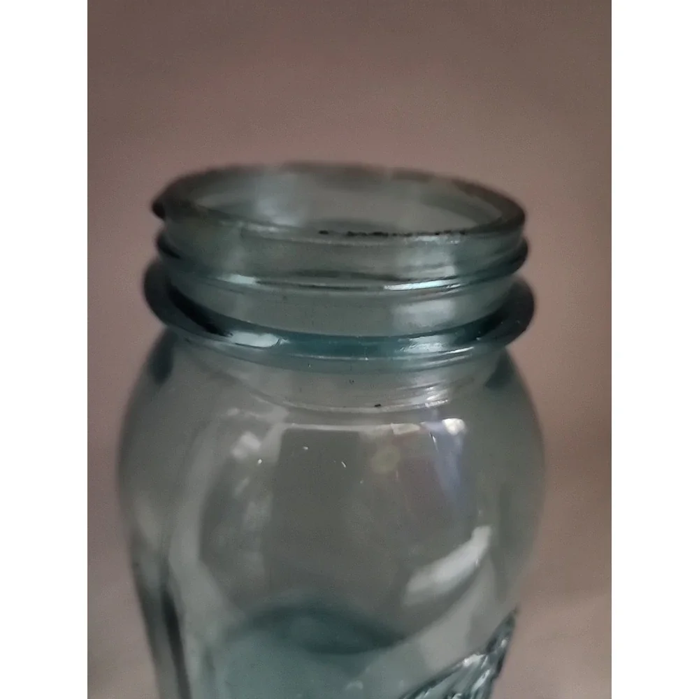 Vintage Ball Perfect Mason Jar Aqua Blue Glass with Zinc Lid and Glass Liner 6